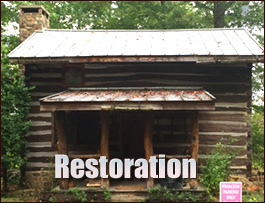 Historic Log Cabin Restoration  Morrisville, North Carolina